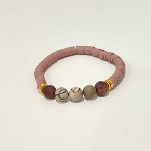 Purple blush custom gemstone bracelet
